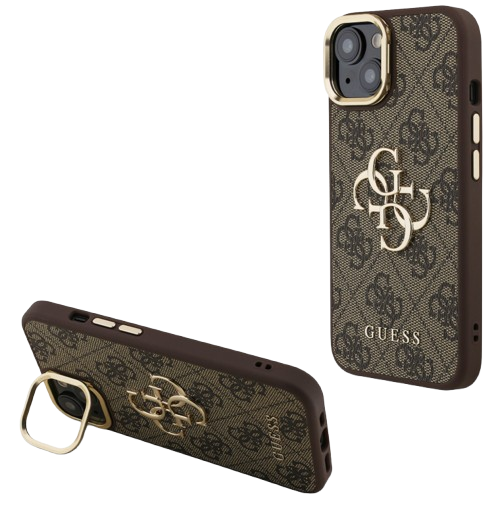 GUESS CARCASA 4G SOPORTE CAMARA IPHONE 14 MARRON (copia)