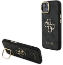 GUESS CARCASA 4G SOPORTE CAMARA IPHONE 15 NEGRO