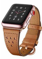 DEVIA correa SLIM LEATHER Apple watch 42/44mm MARRON