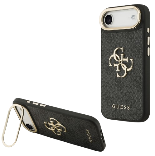 GUESS CARCASA 4G SOPORTE CAMARA IPHONE 17 NEGRO (copia)