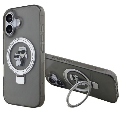 KARL LAGERFELD CARCASA MAGSAFE RINGSTAND IPHONE 17 BLANCO (copia)