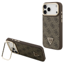 GUESS CARCASA MAGSAFE 4G TRIANGLE SOPORTE CAMARA IPHONE 17 PRO MAX MARRON