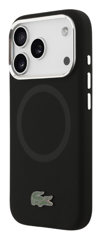 LACOSTE CARCASA MAGSAFE SILICONE CROC IPHONE 17 PRO NEGRO
