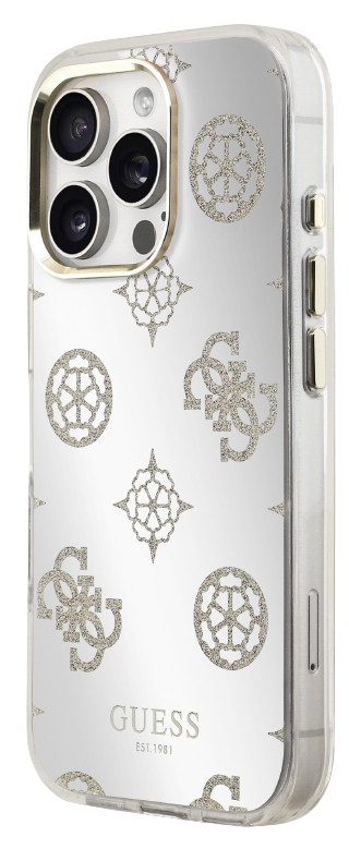 GUESS CARCASA MAGSAFE MIRROR GLITTER IPHONE 16 DORADO (copia)