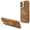 GUESS CARCASA GRAINED 4G SOPORTE CAMARA IPHONE 17 MARRON