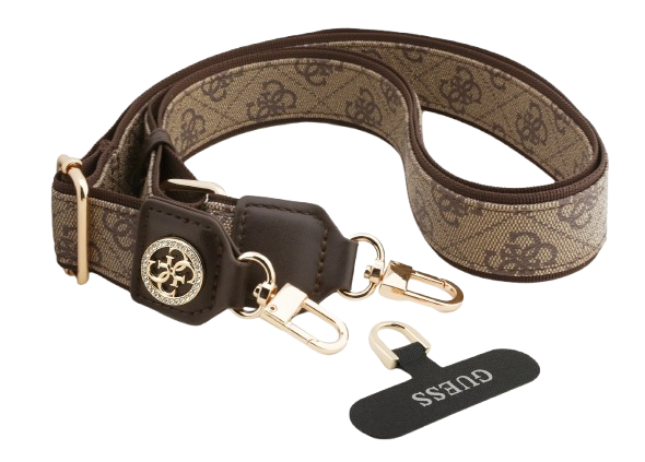 GUESS UNIVERSAL 4G PU STRAP TETHER PATCH STRASS METAL LOGO BLACK (copia)