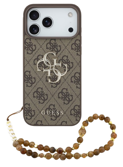 GUESS CARCASA 4G STRAP IPHONE 14 MARRON (copia)