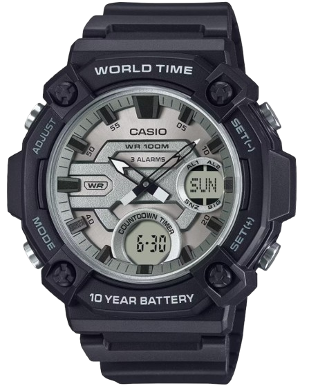 CASIO RELOJ AEQ-120W-7A AZUL MARINO / ESFERA PLATEADA
