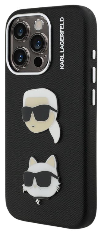 KARL LAGERFELD CARCASA GRAINED K&C IPHONE 15 PRO MAX NEGRO (copia)