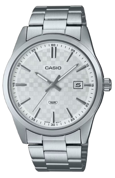 CASIO RELOJ MTP-VD03D-7A ESFERA BLANCA / CORREA ACERO