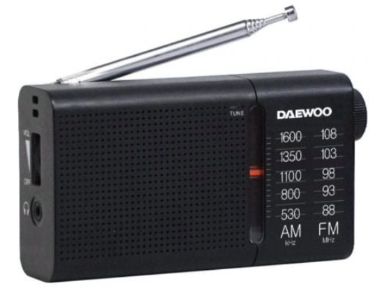 DAEWOO RADIO PORTATIL DW1037/ A PILAS/ PLATEADA (copia)