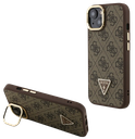 GUESS CARCASA MAGSAFE 4G TRIANGLE SOPORTE CAMARA IPHONE 15 MARRON (copia)