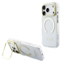 GUESS CARCASA MAGSAFE SOPORTE CAMARA IPHONE 17 PRO DORADO