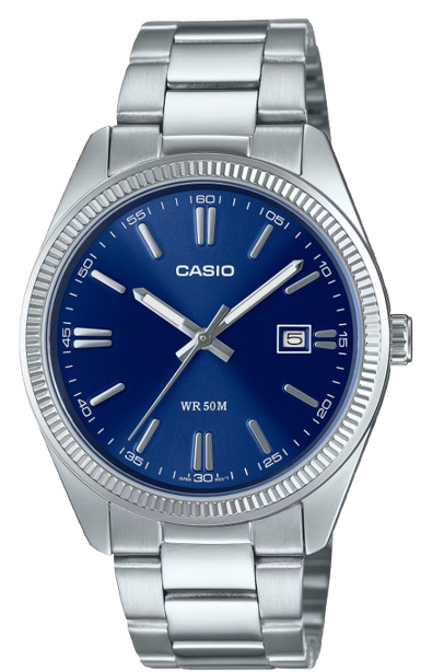 CASIO RELOJ MTP-1302D-2A ESFERA AZUL / ACERO