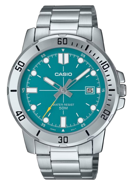 CASIO RELOJ MTP-VD01D-3E2 AZUL / ACERO