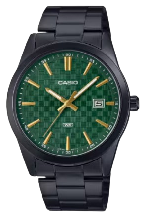 CASIO RELOJ MTP-VD03B-3A ESFERA VERDE / NEGRO