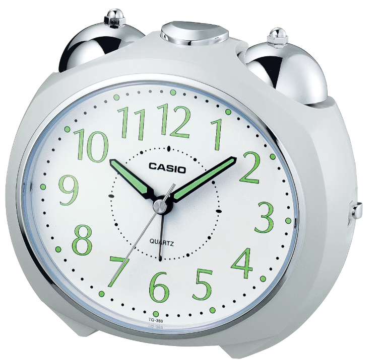CASIO DESPERTADOR TQ-369-7B BLANCO