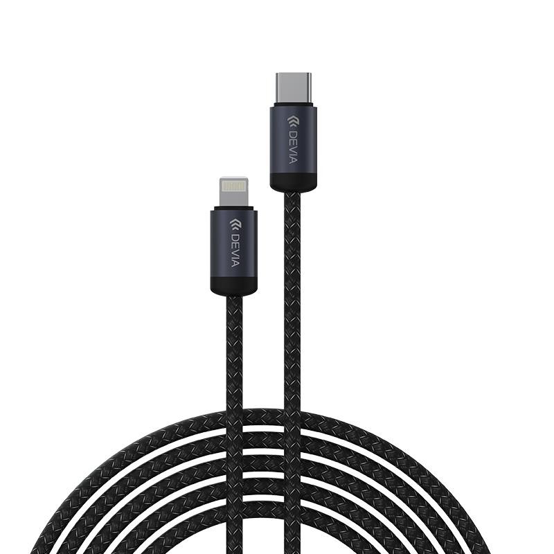 DEVIA CABLE GRACIOUS PD USBc  LIGHTNING 27W 1M NEGRO (copia)