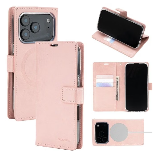 GOOSPERY FUNDA MAGSAFE BLUEMOON DAIRY IPHONE 17 PRO MAX ORO ROSA (copia)