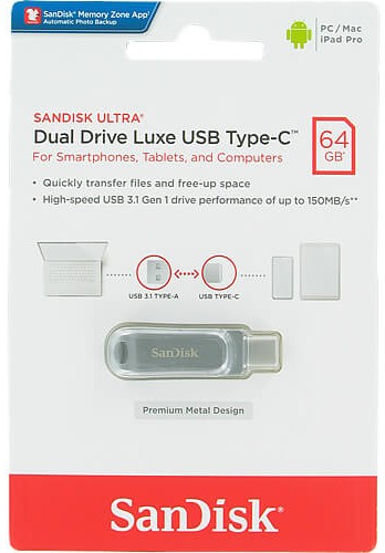 SANDISK PENDRIVE DUAL USB - TYPE C 64GB (copia)