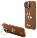 GUESS CARCASA GRAINED 4G SOPORTE CAMARA IPHONE 17 MARRON (copia)