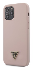 [GUHCP12SLSTMLPI] GUESS carcasa SILICON METAL iphone 12 MINI ROSA