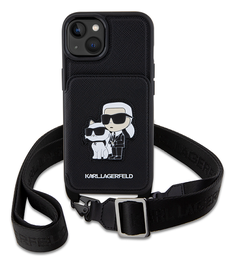 [KLHCP14MCSAKCPMK] KARL LAGERFELD carcasa CROSSBODY K&C IPHONE 14 PLUS