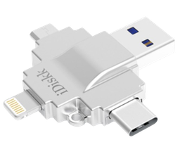 [IDISKKU022128] IDISKK U022 LECTOR 4 EN 1 USB/USB-C/LIGHTNING/MICRO USB 64GB (copia)
