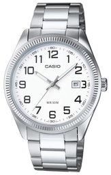 [MTP1302D7BVDF] CASIO RELOJ MTP-1302D-7BVDF ESFERA BLANCA CORREA ACERO