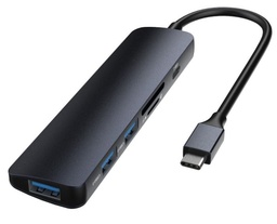 [DSTL5IN1] DEVIA hub 5 en 1 USB3.0x3/PD/LECTOR TARJETA