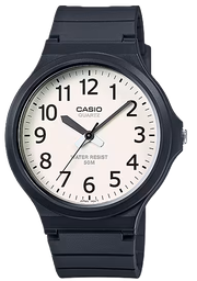 [MW2407BVDF] CASIO RELOJ MW-240-7BVDF ESFERA BLANCA / CORREA NEGRA