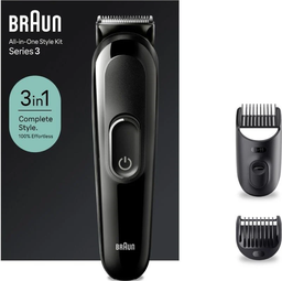 BRAUN CORTABARBAS 3 EN 1 / CON BATERIA / 2 ACCESORIOS