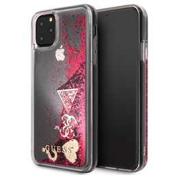 [GUHCN61GLHFLRA] GUESS carcasa 'GLITTER HEARTS' IPhone 11 ROJO